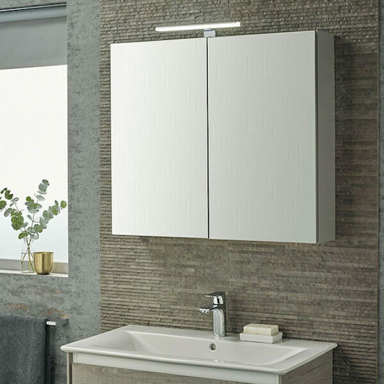Ideal Standard T3593AL Ορθογώνιος Καθρέπτης Μπάνιου από Μέταλλο με Ντουλάπι 100x70cm Λευκός