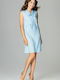 Lenitif K471 Summer Mini Dress Light Blue