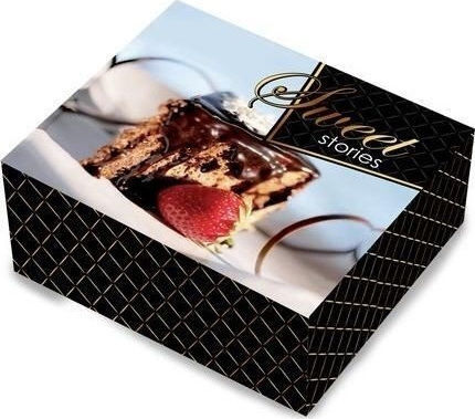 Disposable Pastry Shop Paper Box 30x30cm 10kg Sweet Stories Νο 30