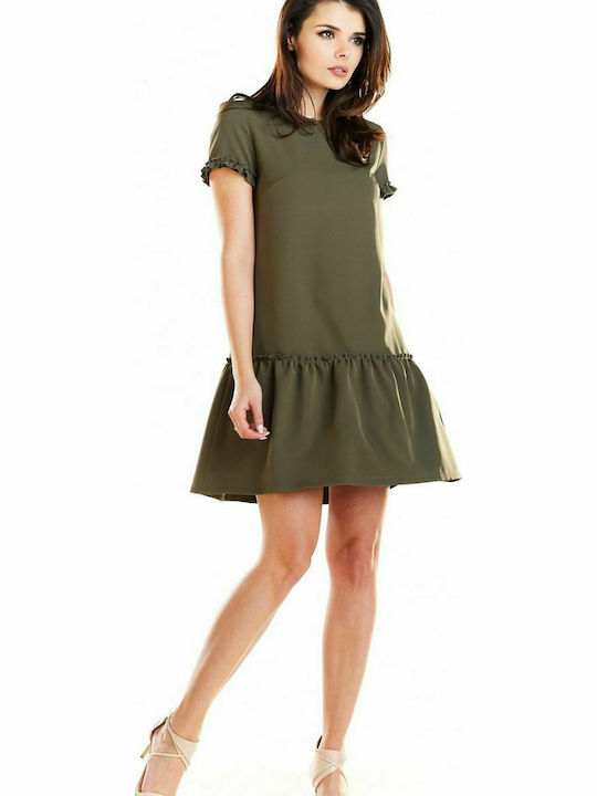 Awama Midi Kleid Khaki