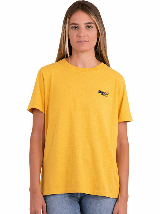 Superdry Γυναικείο T-shirt Κίτρινο