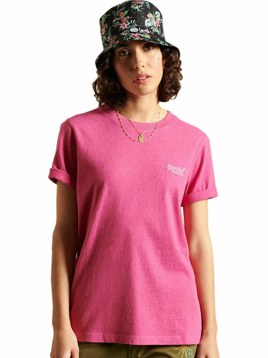 Superdry Women's T-shirt Magenta Marl