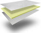 Ypnos Mattress Topper Fast Memory Foam Single Foam with Elastic Straps 80x190x4cm