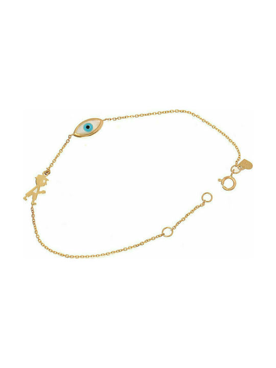 Gold 14k Auge Armband Boy's Eye