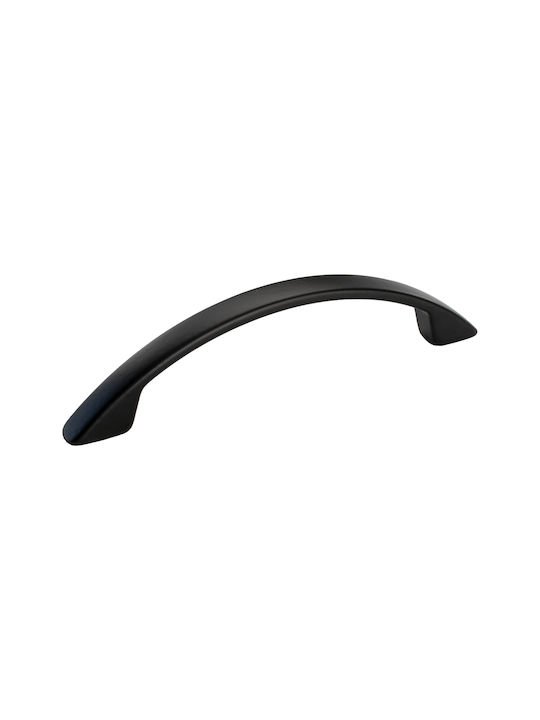 Viobrass 136 Λαβή Επίπλου από Μέταλλο Μαύρο Ματ 120mm (Απόσταση Κέντρων 96mm) 136