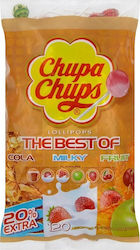 Chupa Chups 120 Lollipops cu Aromă de Cola / Lactate / Fructe 1buc 1440gr