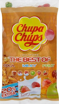 Chupa Chups 120 Lollipops with Flavor Cola / Milky / Fruit 1pcs 1440gr