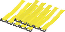 LogiLink Cable Ties Plastic 300mm x 20mm in Yellow Colour (10 pcs) (KAB0015)