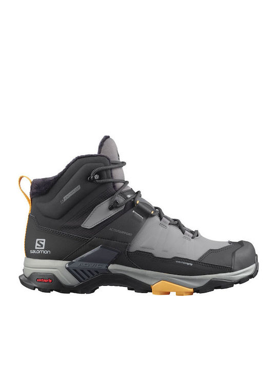 Salomon X Ultra 4 Mid Men's Hiking Boots Quiet Shade Black Warm Apricot