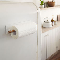 Yamazaki Paper Towel Holder Wall Mounted Metal White 32x8.5cm 2567 Yamazaki Paper Towel Holder Wall Mounted Metal White 32x8.5cm 2567