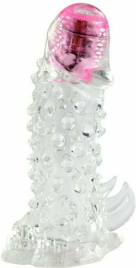 Baile Brave Man III Sensor Extension Extensie Penis cu Vibratie Transparent 18cm