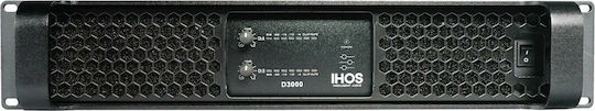 Ihos D-3000 PA Power Amplifier 2 Channels 3000W/4Ω 1500W/8Ω Black