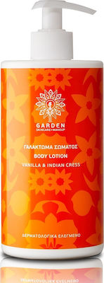 Garden Vanilla & Indian Cress Body Lotion Moisturizing Lotion with Vanilla Scent 500ml