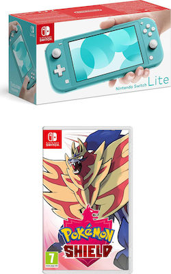 Nintendo Switch Lite 32GB Turquoise & Pokemon Shield