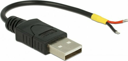 DeLock USB 2.0 Type-A Male To 2x Open Wires Power 10cm Raspberry Pi