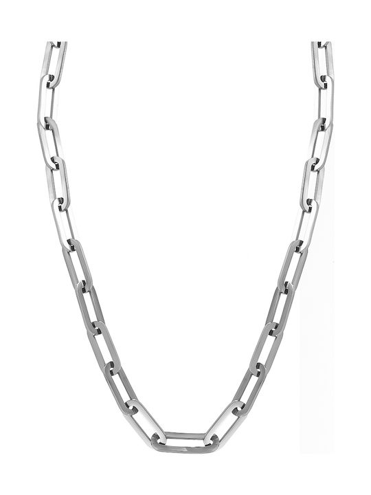 Chain necklace made of steel - Silver