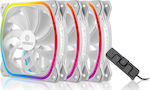 Enermax SquA RGB 120mm 4-Pin PWM Case Fan White 3-pack