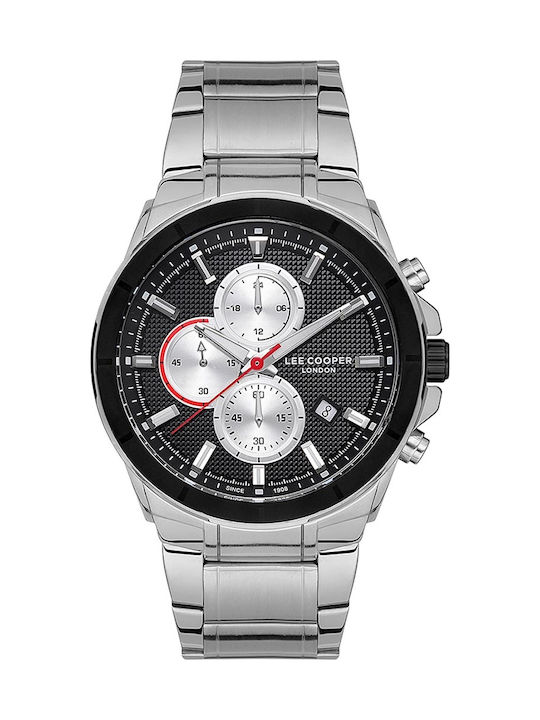 Lee Cooper Watch Chronograph Battery with Silver Metal Bracelet