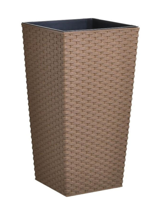 Click Pl Planter Plastic Beige 25x25x47cm.