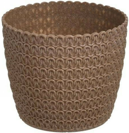 Click PL Ghiveci Plastic Bej 14x14x12εκ.