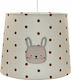 Bebe Stars Bunny Μονόφωτο Παιδικό Φωτιστικό Κρεμαστό από Ύφασμα 23W με Υποδοχή E27 Μπεζ 30x24cm