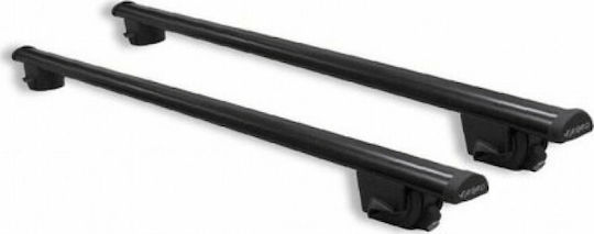 Nissan Car Roof Bars Metallic SM 057 for Nissan Qashqai+2 2007-2013 Set with Roof Rack Legs and Lock Black