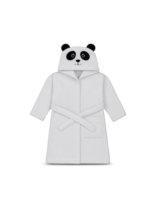 Beboulino Kids Hooded Bathrobe Panda White 702-0750-0011