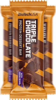 Biotech USA Dessert Bars with 24% Protein & Flavor Triple Chocolate Cocoa Beans 20x50gr