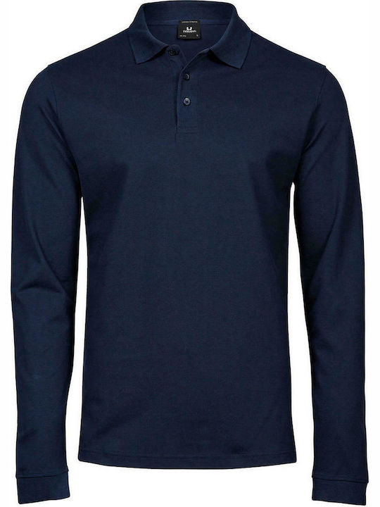 Tee Jays Luxury Men's Long Sleeve Promotional Blouse Navy Blue