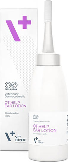 VetExpert Otihelp Ear Lotion Dog Ear Cleansing Drops with Chlorhexidine 75ml