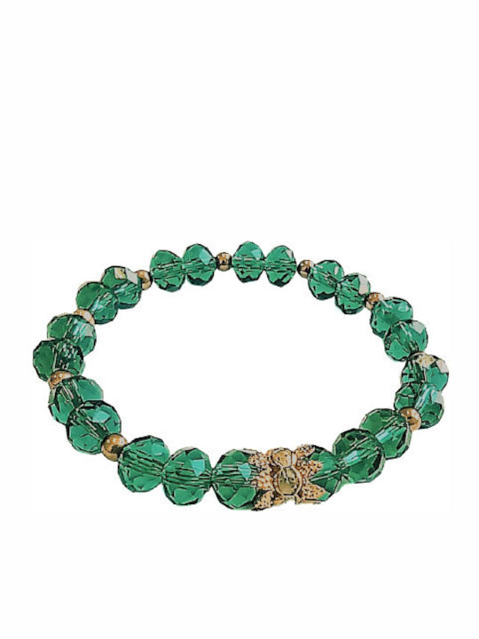 Bracelet with emerald crystals