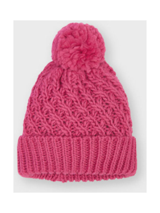 Mayoral Kids Beanie Knitted Fuchsia