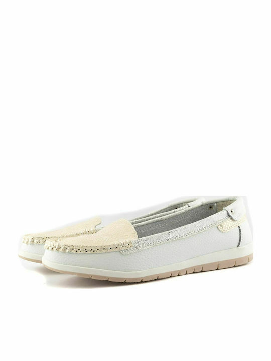 37S072 SOFTEN Γυναικεία Loafers - Slip On ΛΕΥΚΟ