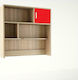 14 Raft Perete Lemn Oak-Red 100x30x100cm