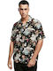 Κοντομάνικο Πουκάμισο σε Κανονική Γραμμή Floral Black Tropical