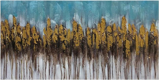Fylliana Gold Forest Πίνακας σε Καμβά 120x60cm