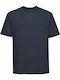 Russell Europe Ανδρικό Διαφημιστικό T-shirt Κοντομάνικο French Navy