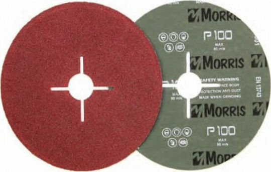 Morris Δίσκος Fibre 125mm Φύλλο Λείανσης Έκκεντρου Τριβείου K16 125x125mm