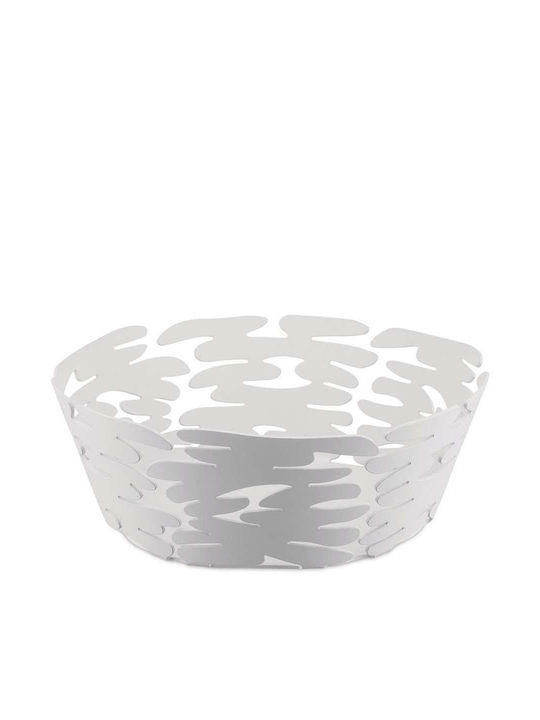 Alessi Barket Fruit Bowl Metallic White 21x21x10cm