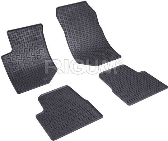 Rigum Σετ Μπροστινά και Πίσω Πατάκια 4τμχ για Peugeot 2008 Citroen C4 2008 Μαύρα