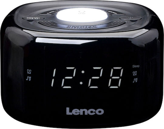Lenco Tischuhr Digital Kunststoff Schwarz CR-12BK