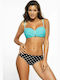 Marko Underwire Bikini Set Bra & Slip Bottom Mint Brown Polka Dot