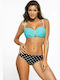 Set Bikini Push-Up Polka Dot Mint Braun