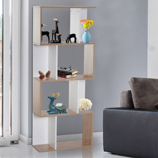 Βιβλιοθήκη Λευκό 60x24x148εκ.