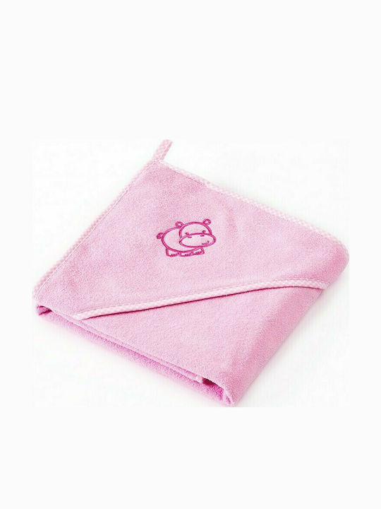 Sensillo Baby Hooded Towel Pink 80x80cm