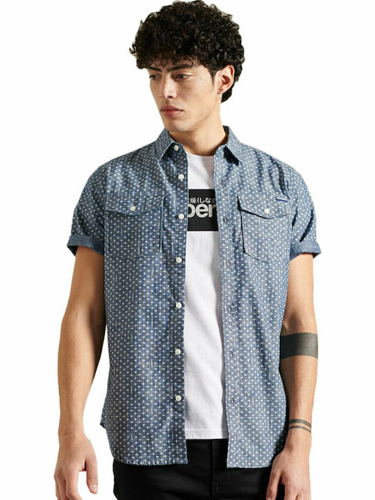 Superdry Long-sleeved Denim Shirt Blue