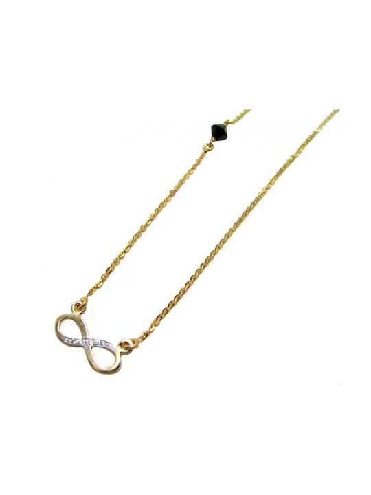 Necklace Gold K14 infinity