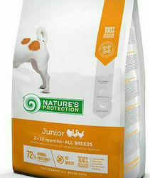 Nature's Protection Junior All Breeds 4kg Ξηρά Τροφή χωρίς Σιτηρά για Κουτάβια με Καλαμπόκι, Πουλερικά και Ρύζι