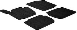 Gledring Σετ Μπροστινά και Πίσω 4τμχ για Seat Toledo Skoda Rapid 2012 Μαύρα