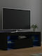 TV Stand with LED Lighting Black L120xD35xH40cm